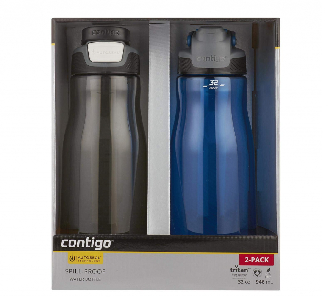 Contigo Purity Glass Water Bottle, 20 oz, Smoke with Silicone Tether @  .com